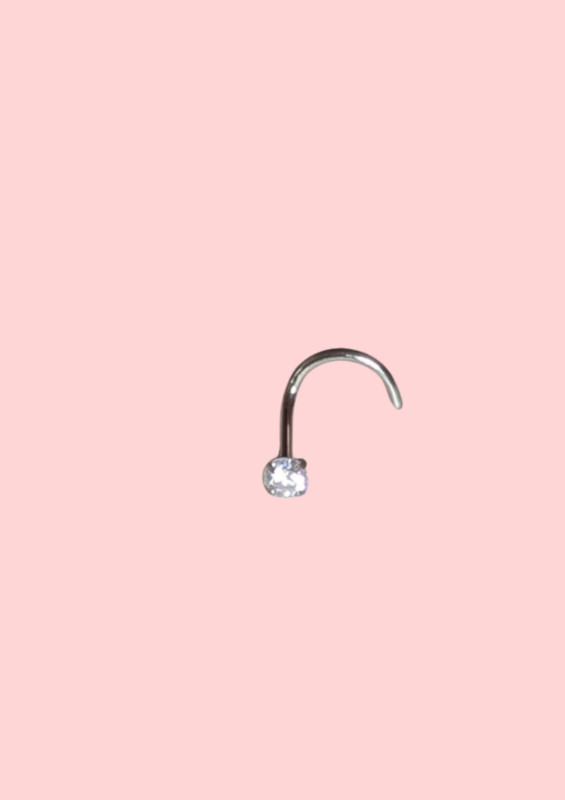Curved Nose Ring- Silver